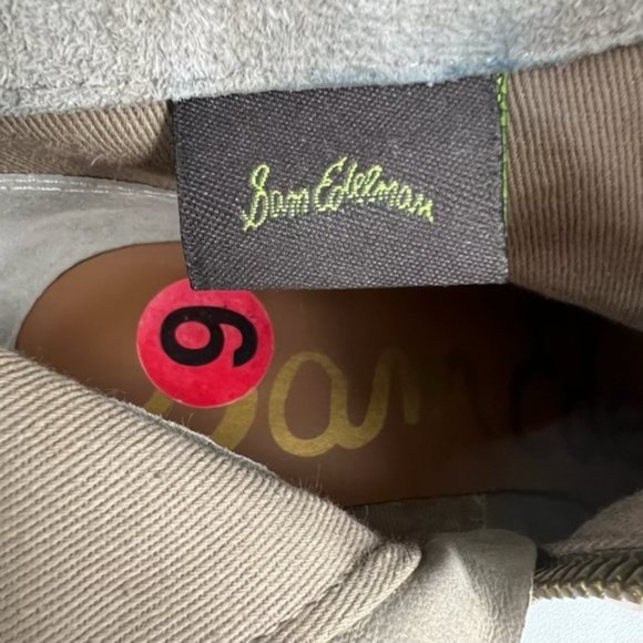 Sam Edelman Louie Taupe Fringe Suede Western Ankle Boot 6 - Picture 12 of 16